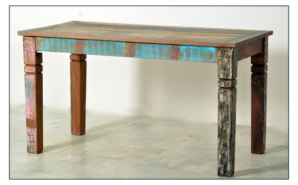 Tisch Esstisch Riverboat Altholz bunt lackiert 140 x 70 cm