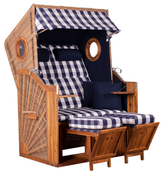 Strandkorb Trend 45 PE walnut Des. 742