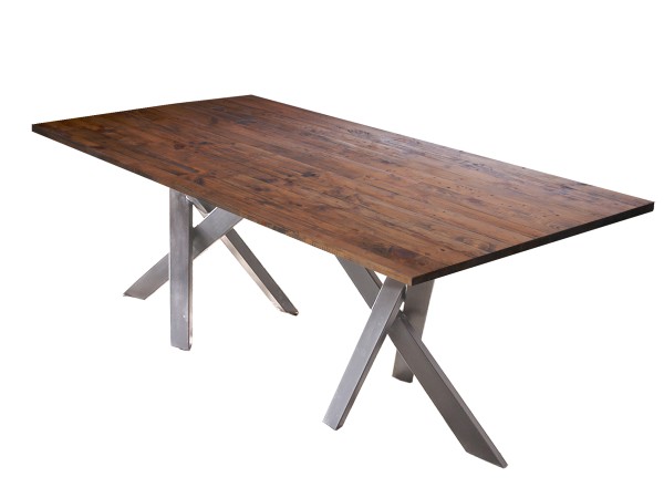 Tisch 200x100 cm TABLES & CO Platte Pinie, Gestell Metall