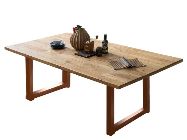 Tisch 240x100 cm TABLES & CO Platte Pinie, Gestell Metall