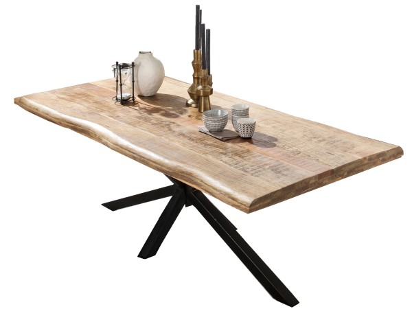 Tisch 160x90 cm TABLES & CO Platte Mango, Gestell Metall