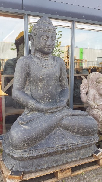 Buddha Skulptur Lava Guss 240cm Schwere Qualität Neu XXXXL