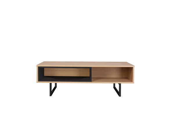 Lowboard / Couchtisch Couchtisch MDF mit Eiche-Dekor, Beine Metall