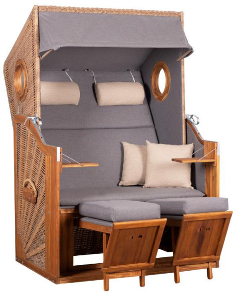 Strandkorb Trend 45 PE walnut Des. 751