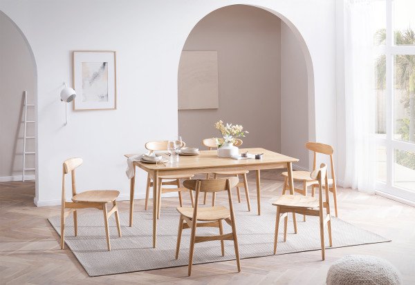 Tisch 160x90 cm SCANDI BLONDE Sungkaiholz