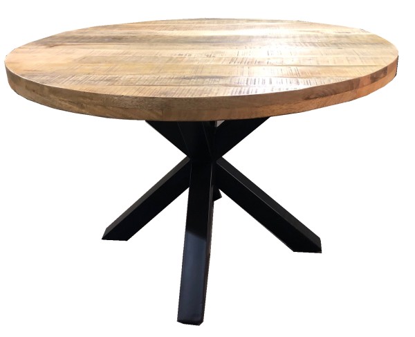 Tisch 120x120 cm TABLES & CO Platte Mango, Gestell Metall