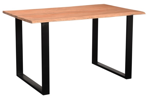 Tisch 140 x 80 cm TABLES & CO Akazieplatte + Metallgestell
