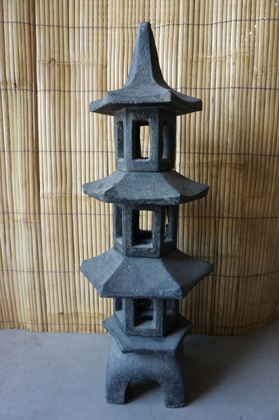 Japanische Garten Lampe 104cm Steinguss Genteng