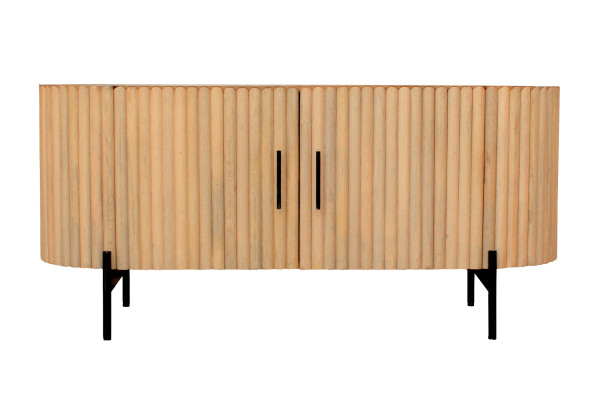 TV-Lowboard STRIPE Mangoholz, Altmetall