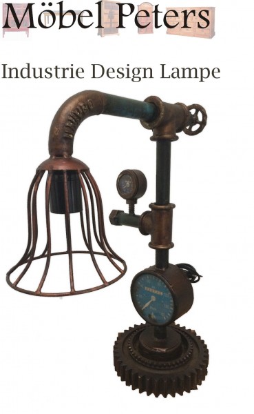 Lampe Industrie Design aus Wasserrohren Retro Fabrik Sit Neu Lagerware