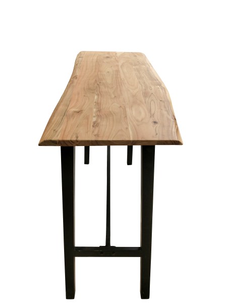 Stehtisch 124,5x51 cm TABLES & CO Platte Akazie, Gestell Stahl