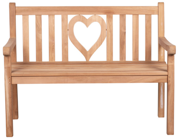 Sitzbank Woodie Bank 120cm Herz Teakbank