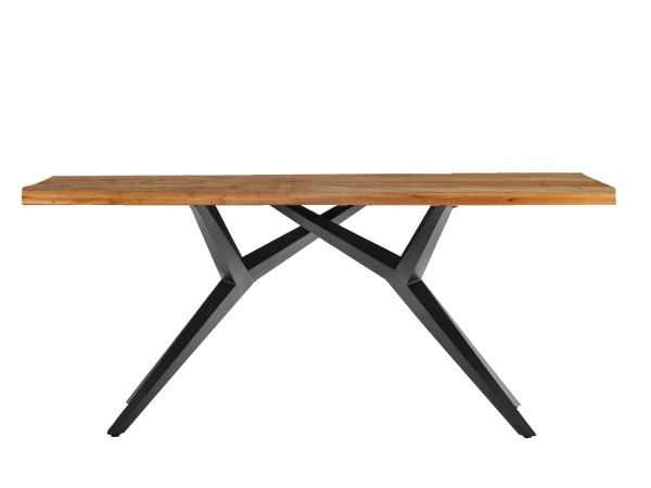 Tisch 240x100 cm TABLES & CO Platte recyceltes Teak, Gestell Metall