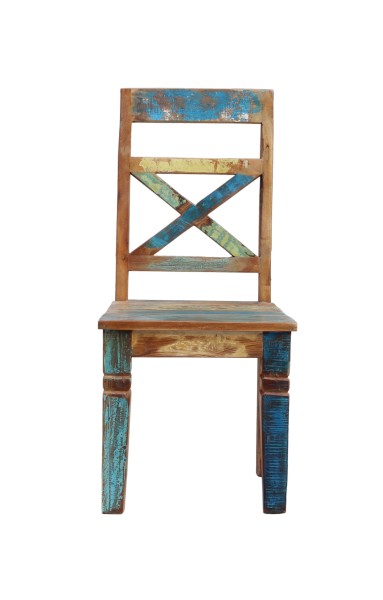 Stuhl, 2er-Set RIVERBOAT Altholz mit starken Gebrauchsspuren, lackiert