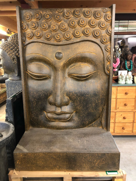 Buddha Brunnen Lava Guss 170cm