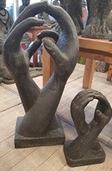Unity Hands Skulptur Hände Lava Guss 100cm Schwere Qualität Neu
