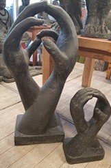 Unity Hands Skulptur Hände Lava Guss 100cm Schwere Qualität Neu