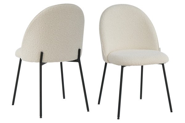 Stuhl, 2er-Set TAYLOR Bezug Stoff, Beine Metall pulverbeschichtet
