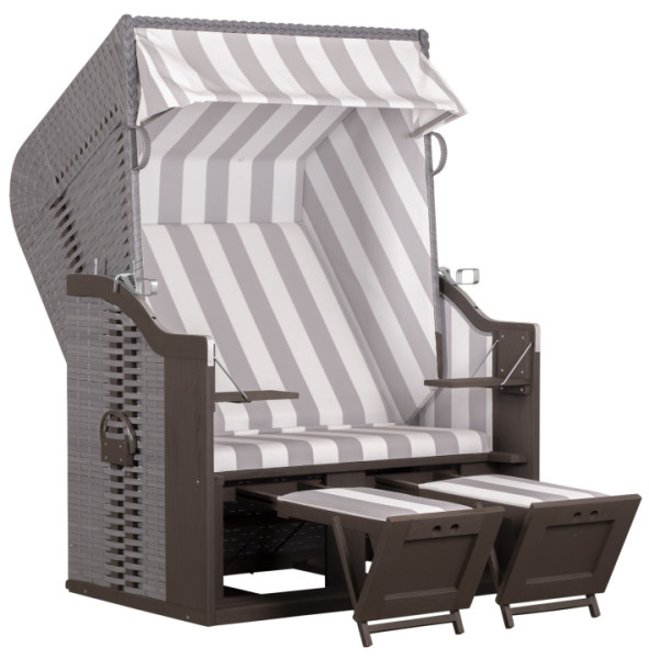 Sttrandkorb Profi Ostsee Fehmarn PE grey