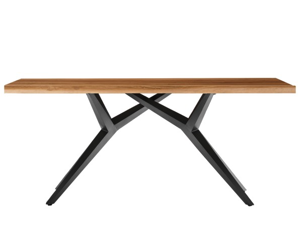 Tisch 220x100 cm TABLES & CO Platte recyceltes Teak, Gestell Metall