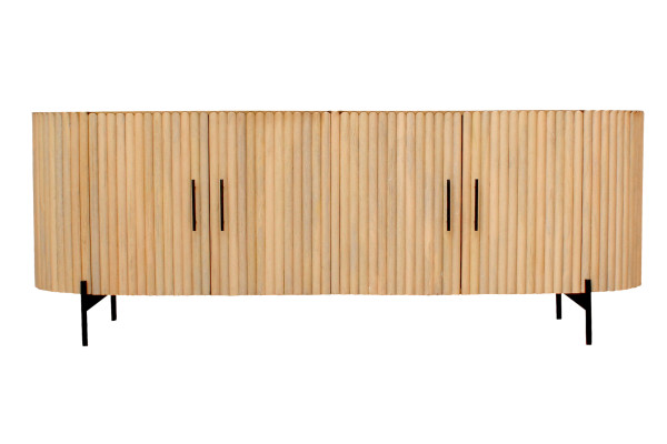 Sideboard STRIPE Mangoholz, Altmetall