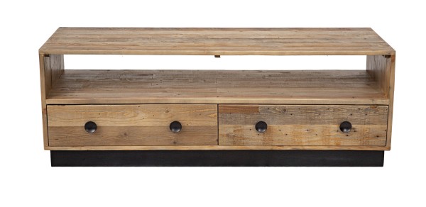 Lowboard OLD PINE Recycelte Pinie, Rückseite und Schubladenböden aus Sperrholz