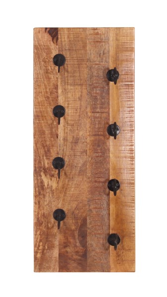 Wand-Weinregal RUSTIC lackiertes Mangoholz mit starken Gebrauchsspuren