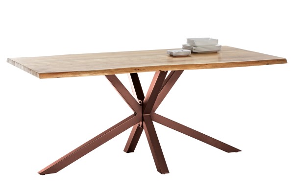 Tisch 200x100 cm, Akazie natur TABLES & CO Platte Akazie, Gestell Metall
