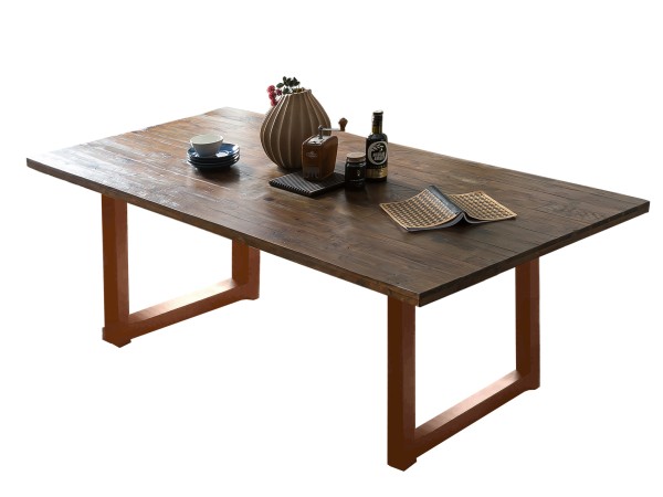 Tisch 180x100 cm TABLES & CO Platte Pinie, Gestell Metall
