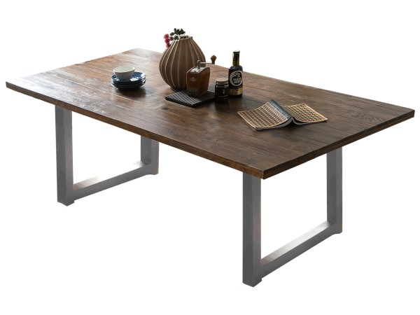 Tisch 180x100 cm TABLES & CO Platte Pinie, Gestell Metall