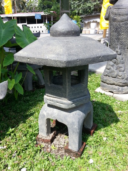 Japanische Garten Lampe 70cm Steinguss Masjid