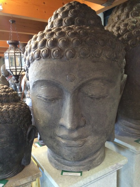 Buddha Kopf Skulptur Steinfigur Asien 123cm